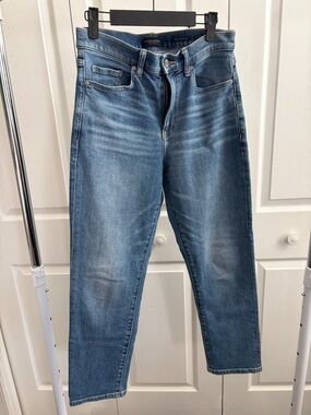 Banana Republic High-Rise Straight Jeans - Light Blue Denim
